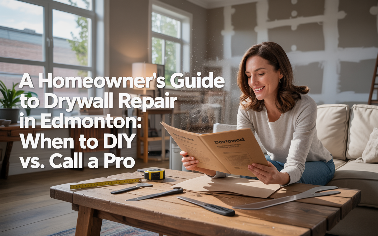 A Homeowner's Guide to Drywall Repair in Edmonton: When to DIY vs. Call a Pro